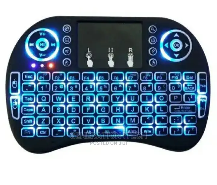 Mini 2.4ghz Backlit Wireless Keyboard Touchpad for PC -TV