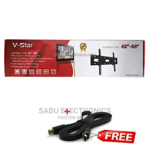 Photo - Tilted Tv Wall Mount Suitable for 42 to 86"+Free Hdmi Cable