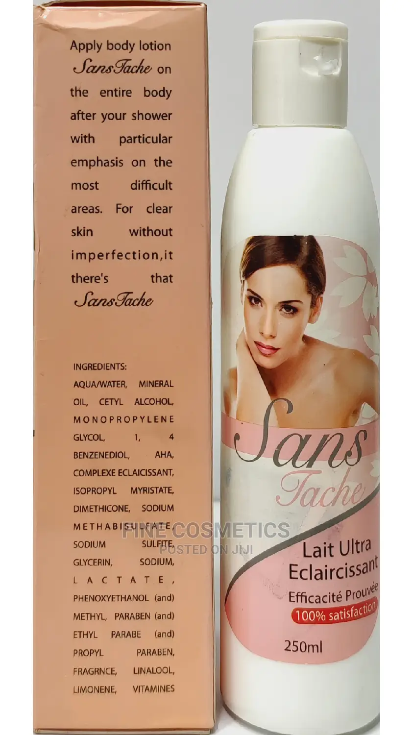 Sans Tache Uniform Skin Lightening Cream Lotion Hq Free 250G