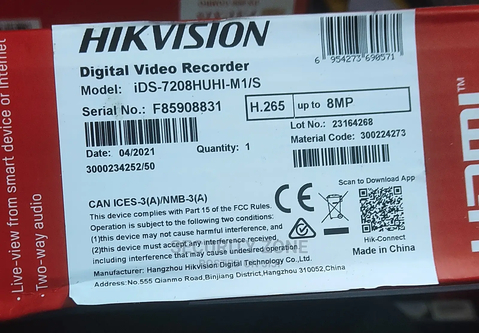 HIKVISION 8CH 8mp Dvr