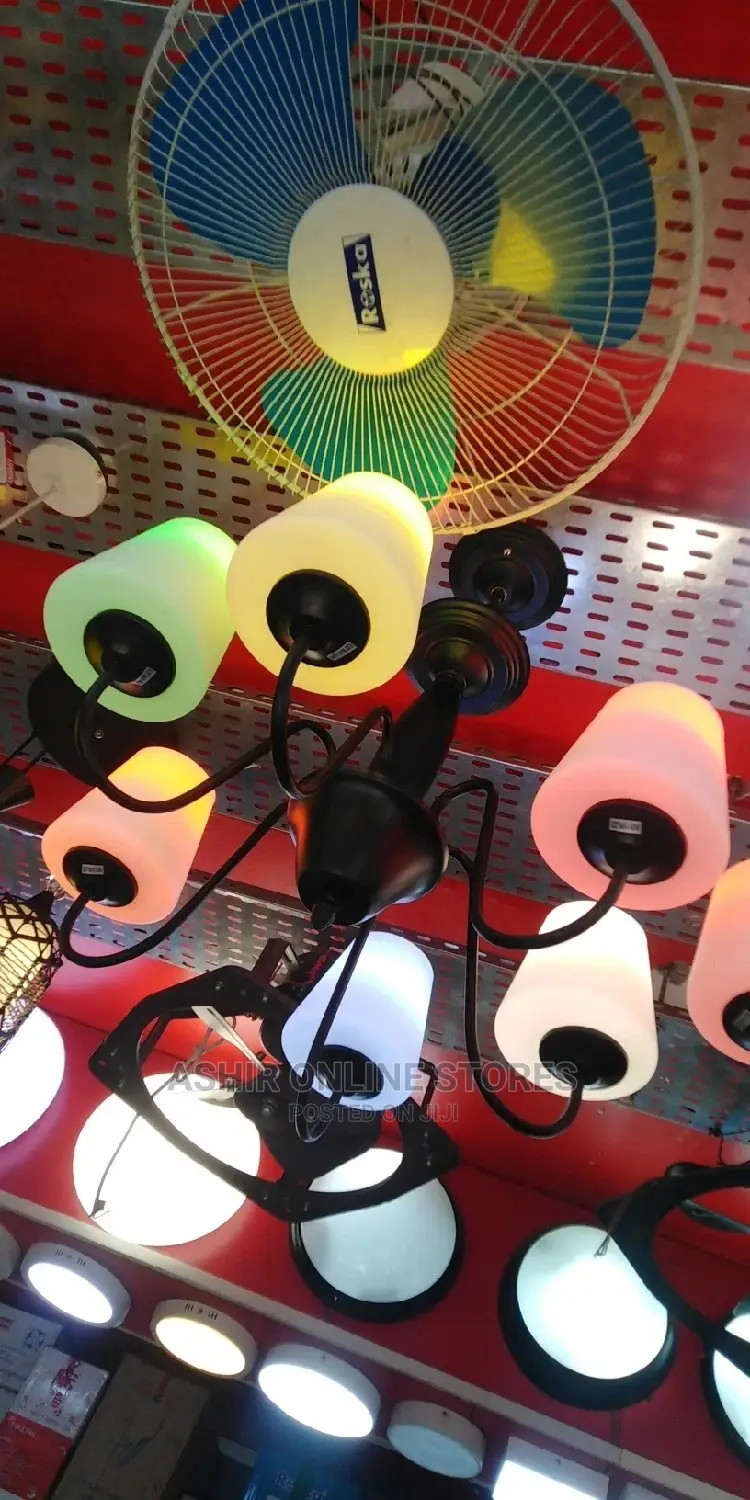 Colourful Ceiling Lights for 6 Arms