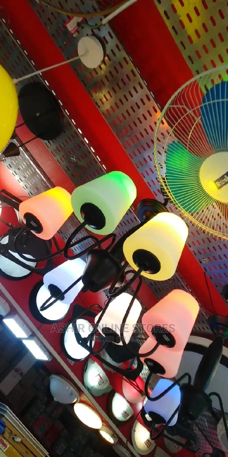 Colourful Ceiling Lights for 6 Arms