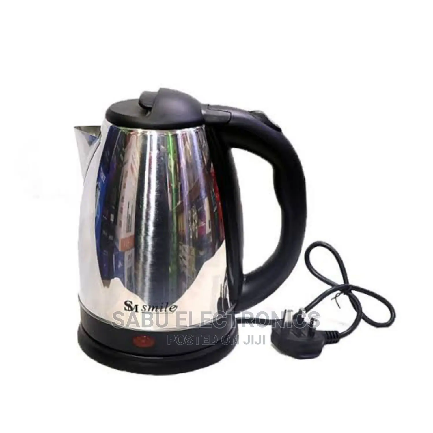 Smile Electric Kettle 1.5L – Silver/Black
