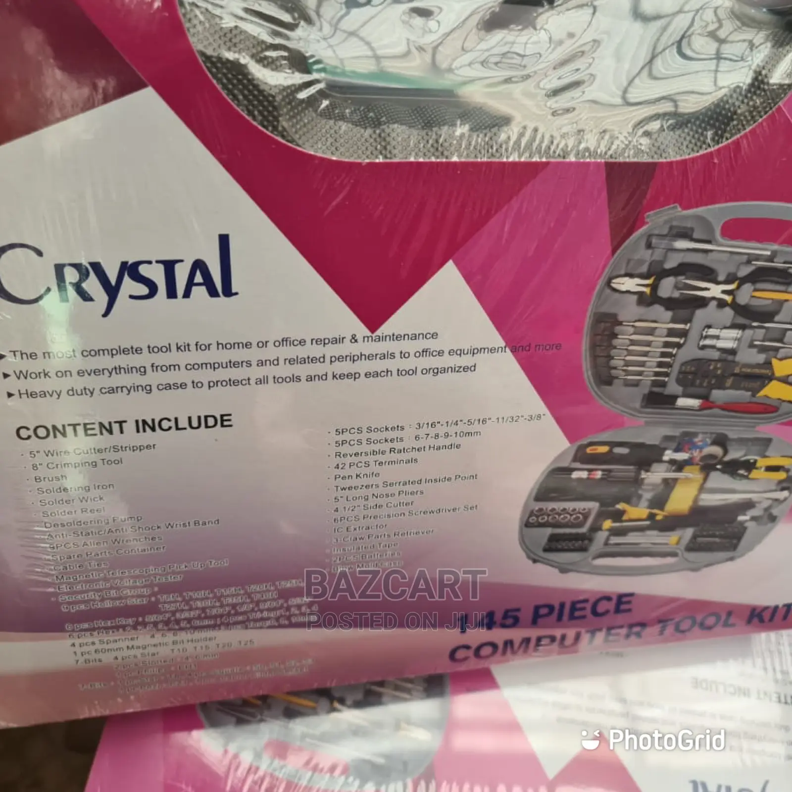 Crystal 145 Pcs Pieces Computer Repair Tool Kit