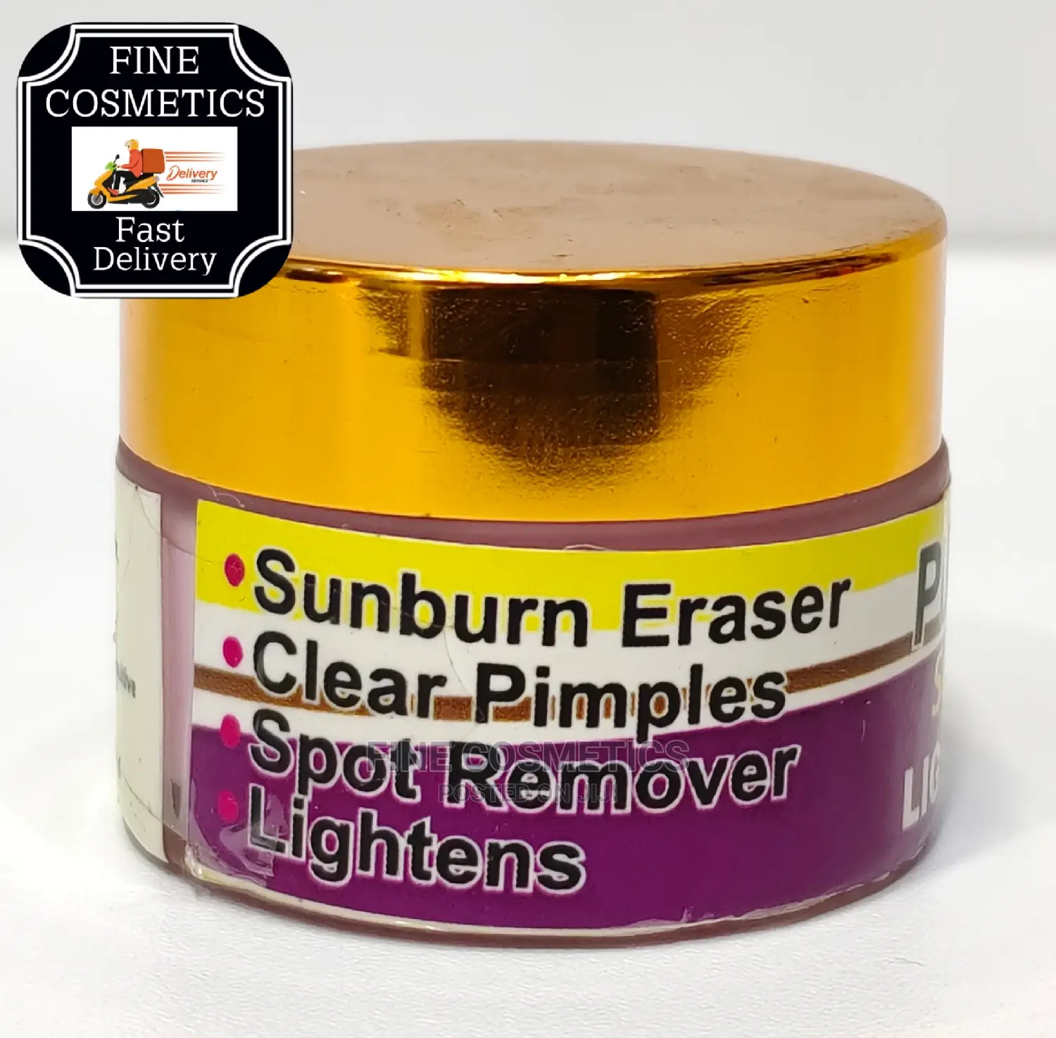 Pure Organic Sunburn Eraser Lightening Cream.