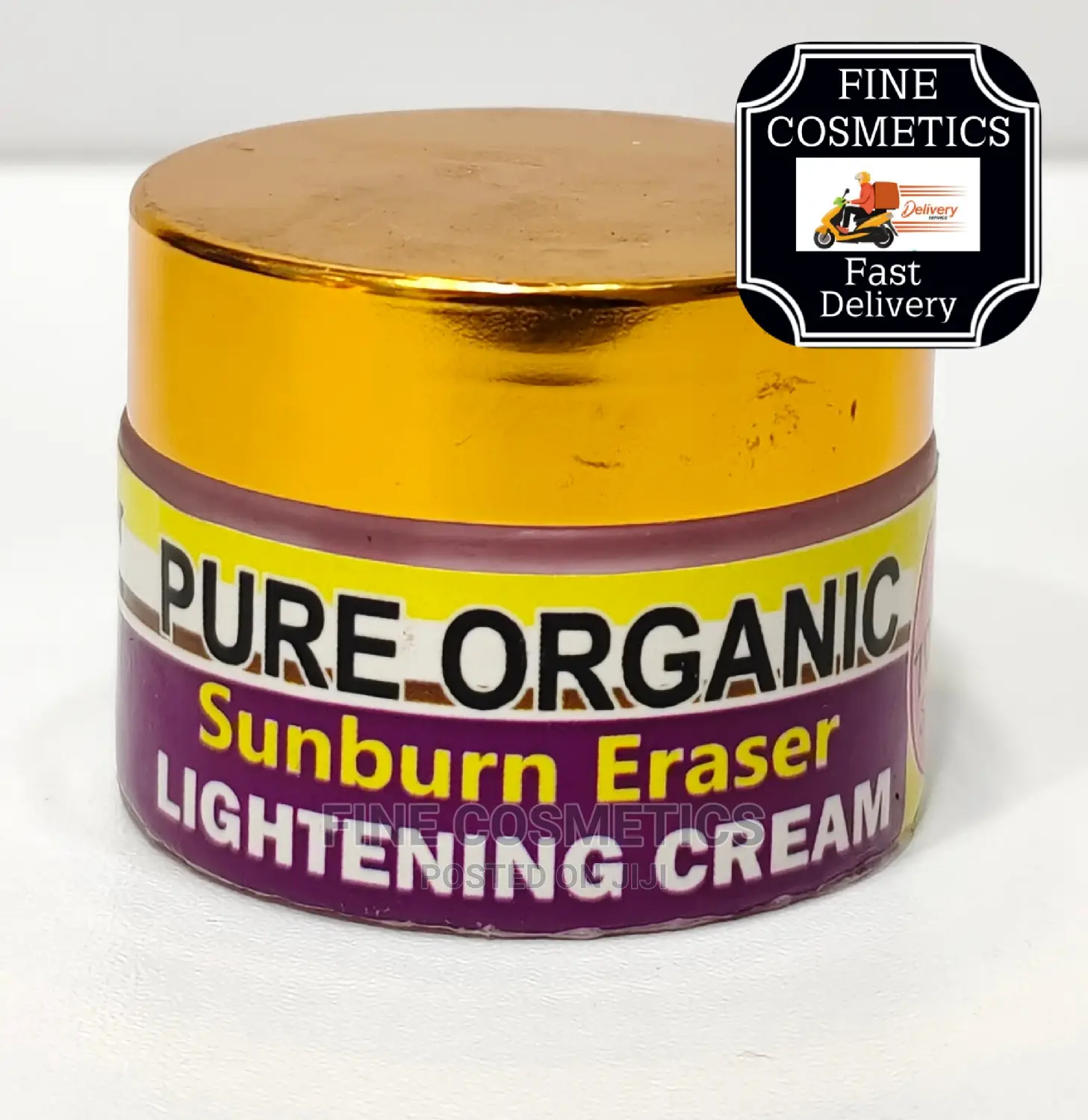 Pure Organic Sunburn Eraser Lightening Cream.