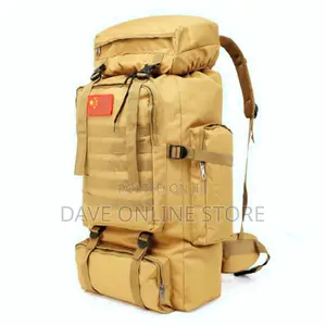 70L Large Military Tan Backpack Sports Camping Travel Bag