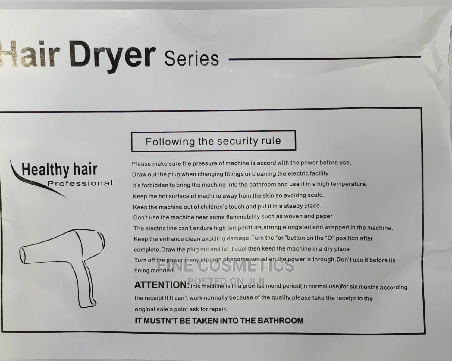 KFNWUUD Professional Hand Hair Dryer Ultra-Quiet Hair Blower