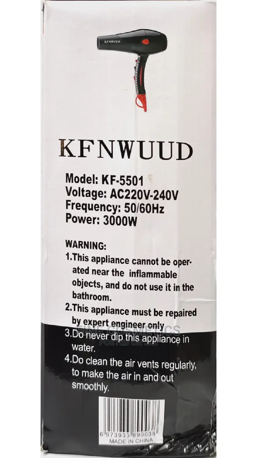 KFNWUUD Professional Hand Hair Dryer Ultra-Quiet Hair Blower