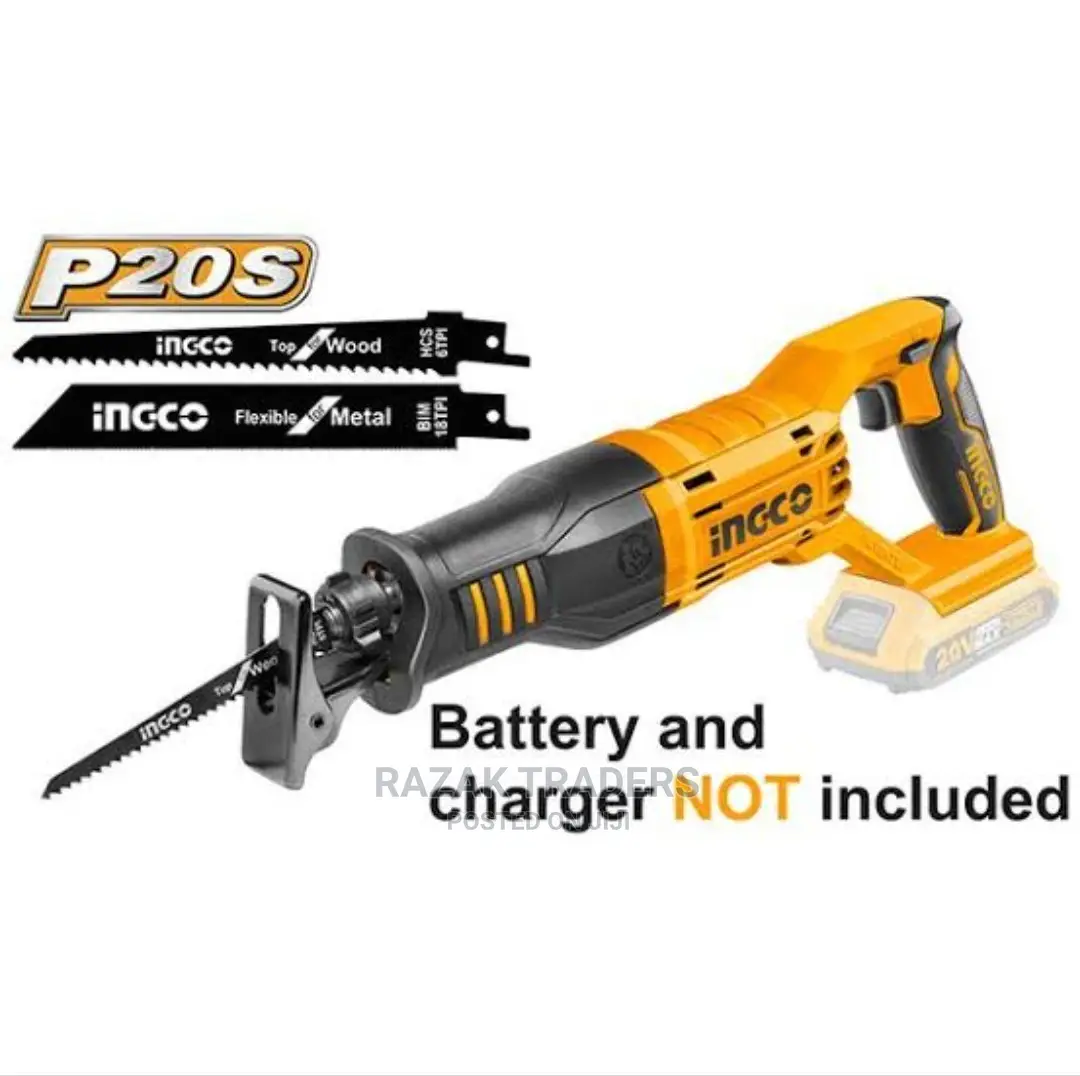INGCO 20V Cordless Reciprocating Saw With 2 Blades