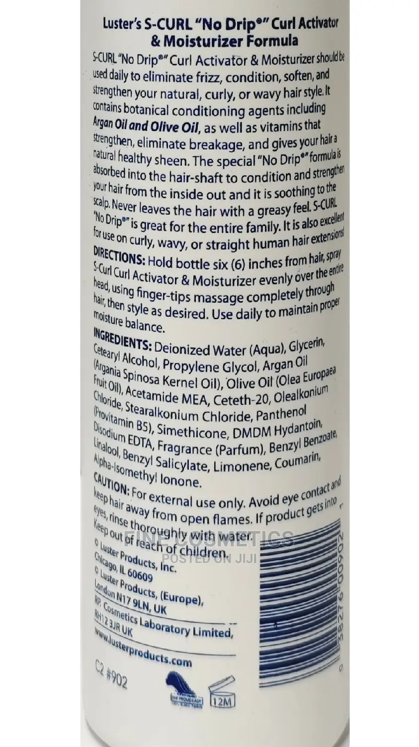 S-curl No Drip Curl Activator Moisture Hair Spray Big 473ml
