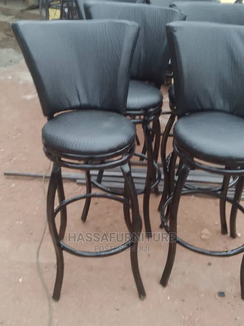 Metal and Leather Bar Stools Brand New