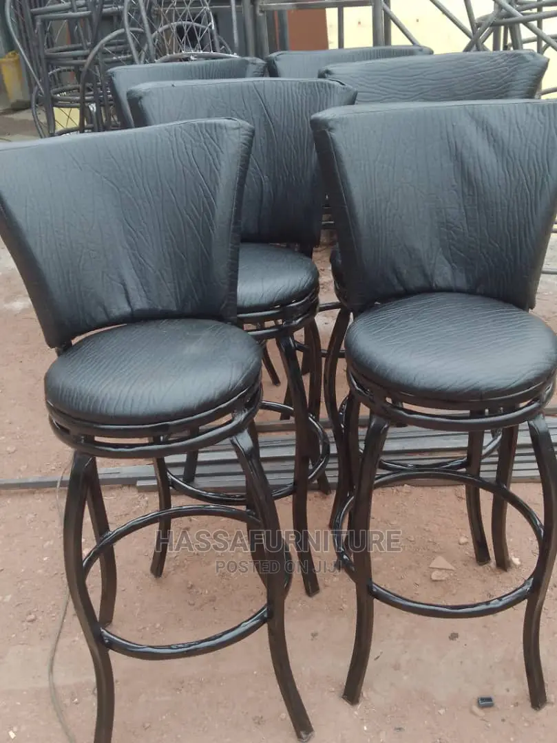Metal and Leather Bar Stools Brand New