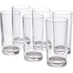 6 Pieces Glasses for Drinking Juice and Beer - Clear
