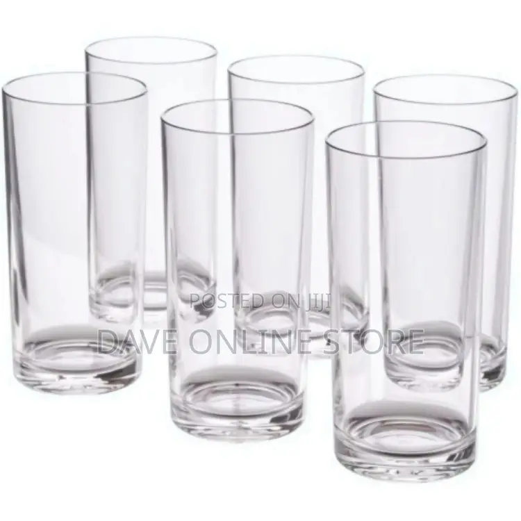 6 Pieces Glasses for Drinking Juice and Beer - Clear