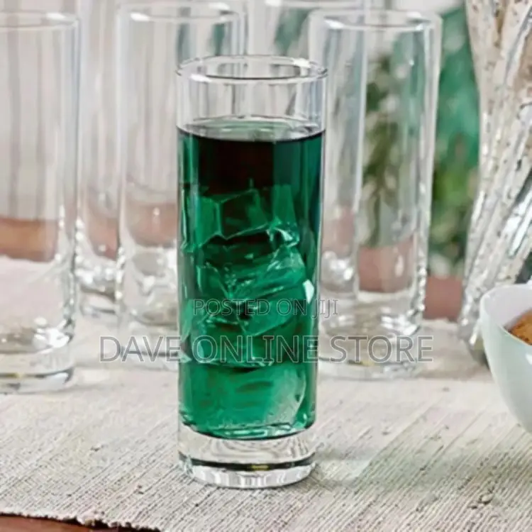 6 Pieces Glasses for Drinking Juice and Beer - Clear