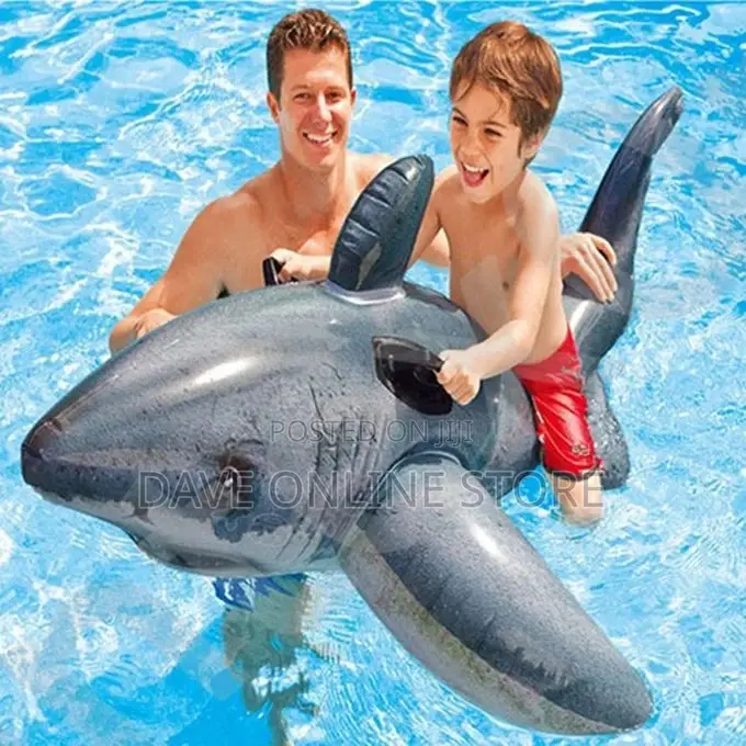 Intex Inflatable Shark Swimming Pool Floater Kids Adults
