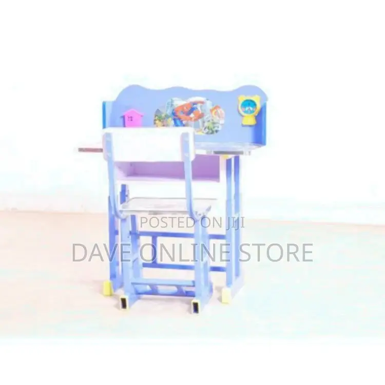 Wood and Metal Kids Study Table and Chair