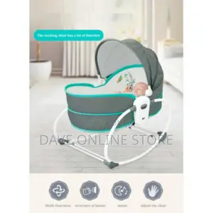 5 in 1 Baby Rocker Napper Bassinet Grey, Green