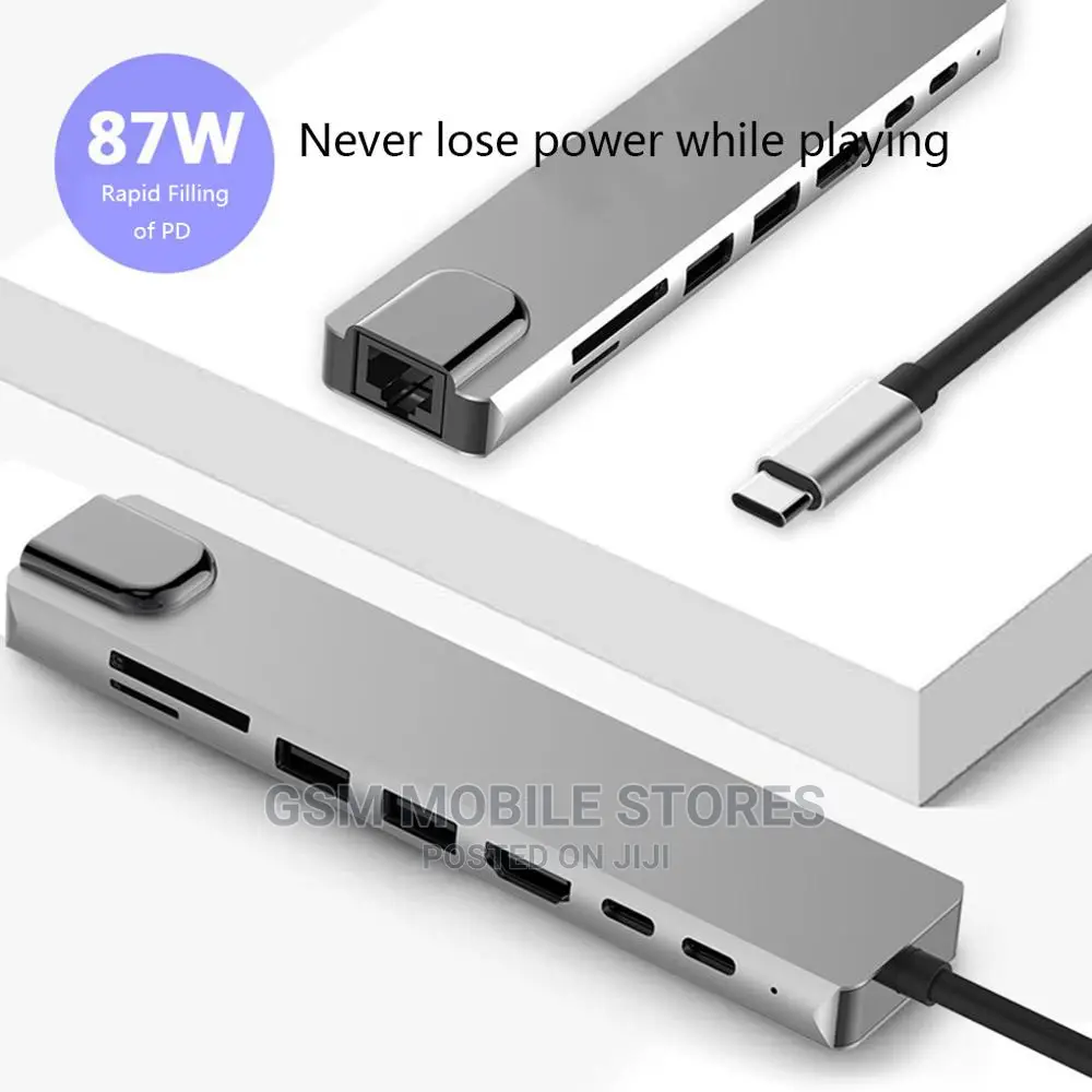 8in1 USB C Hub Charging for iPad Pro Macbook Air