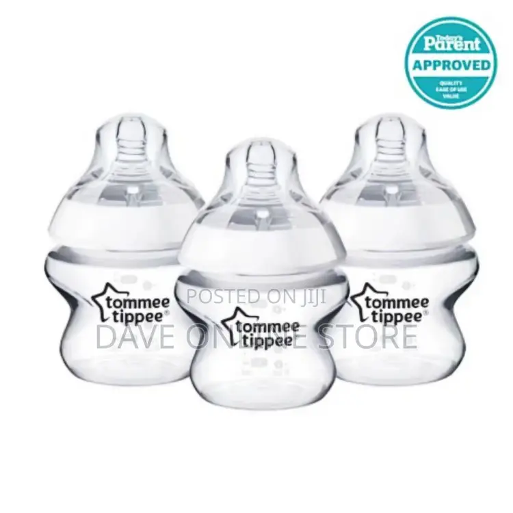 Tommee Tippee 3 Pack Baby Feeding Bottle Clear