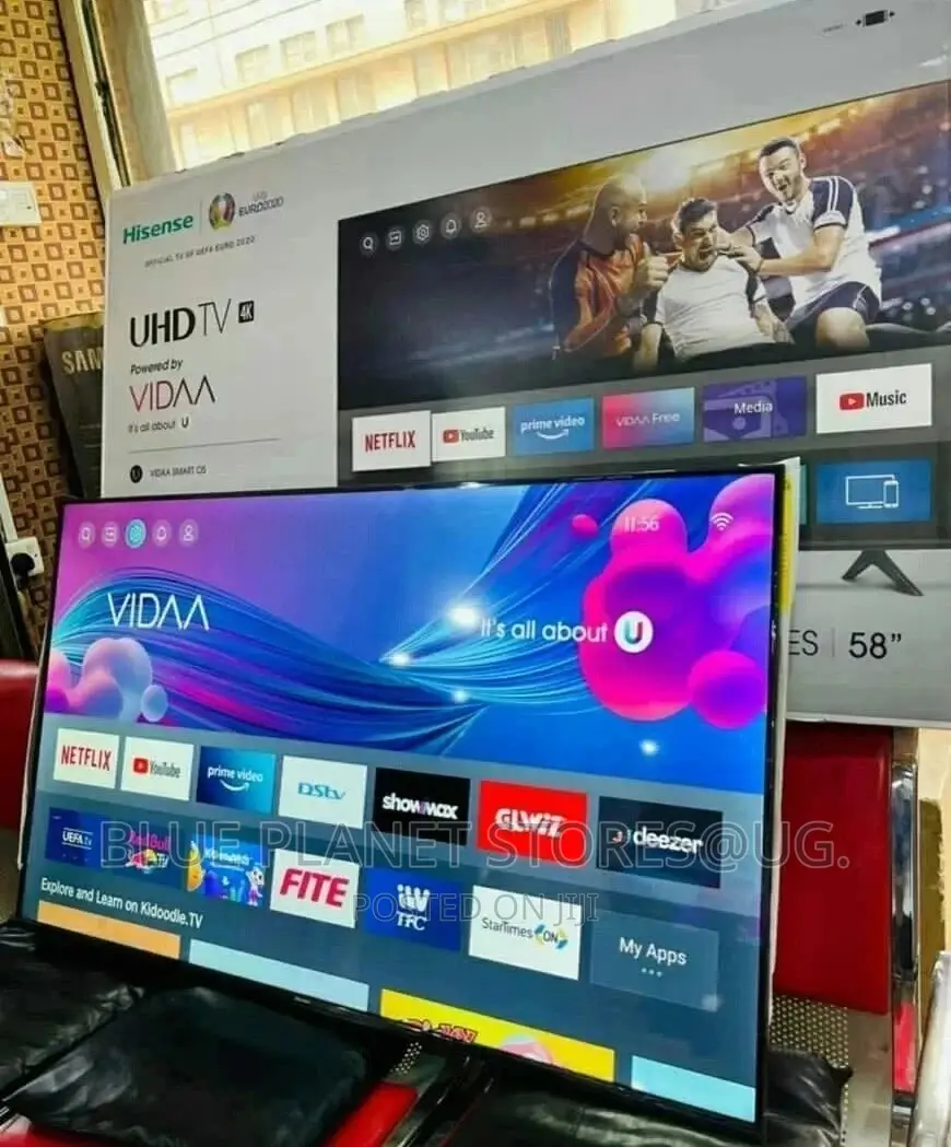 Hisense 58inches (Vidaa O.S) Ultra Hd Smart TVS