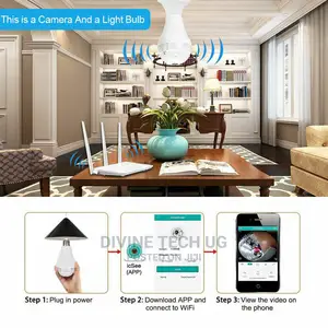 1080P Wireless 360° Panoramic Fisheye Bulb Light Camera