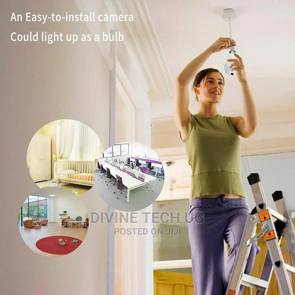 1080P Wireless 360° Panoramic Fisheye Bulb Light Camera