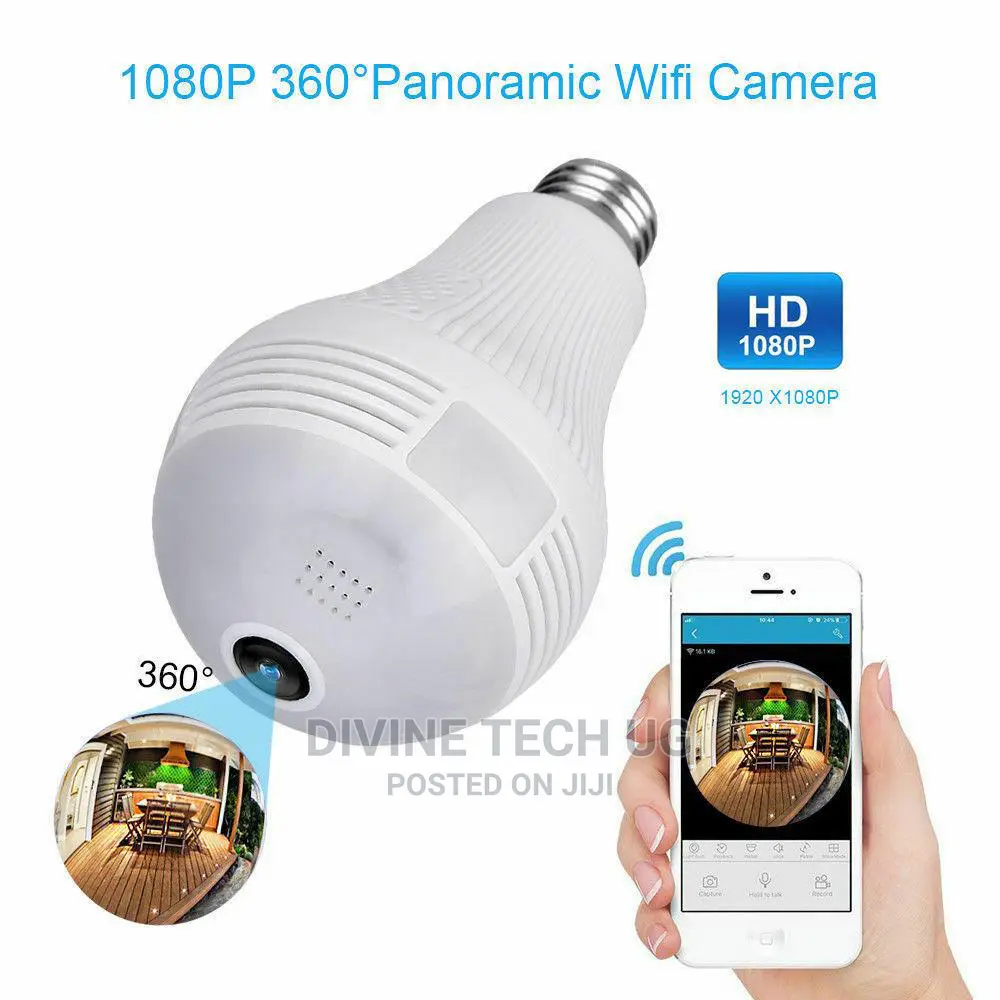 1080P Wireless 360° Panoramic Fisheye Bulb Light Camera
