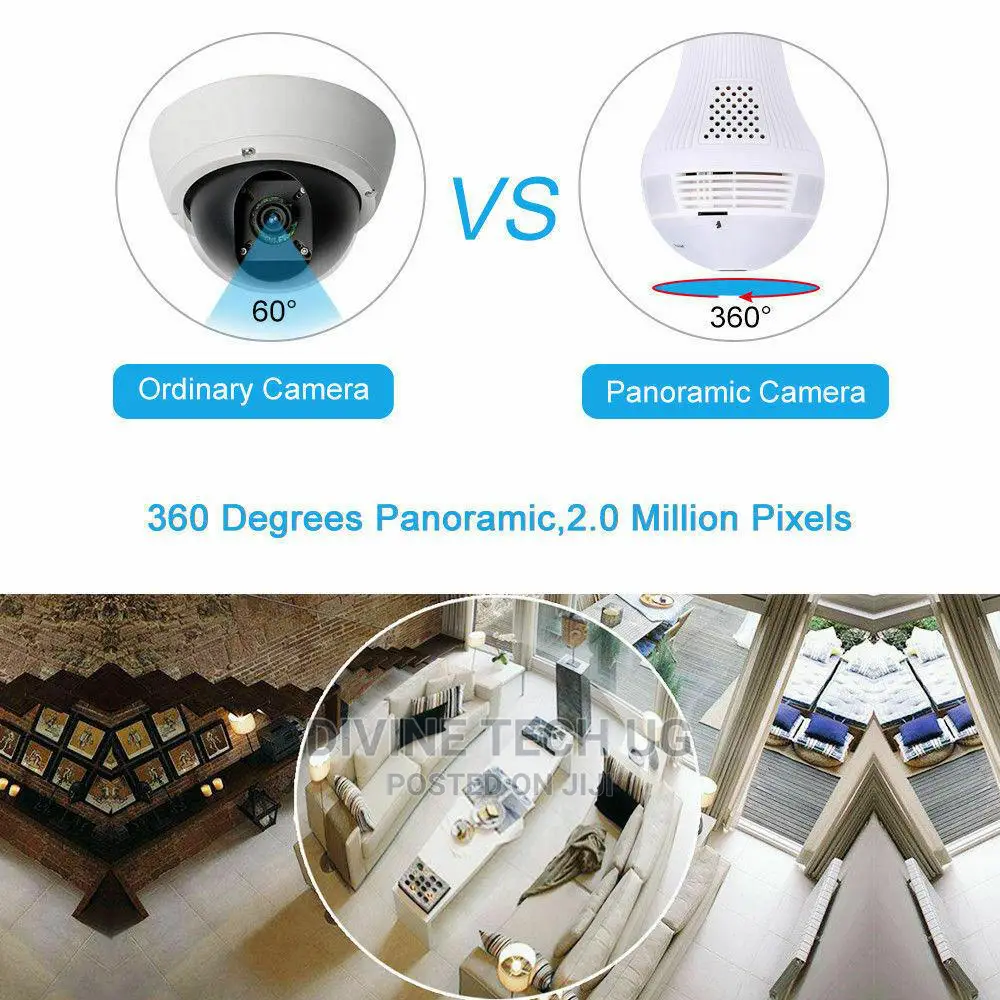 1080P Wireless 360° Panoramic Fisheye Bulb Light Camera