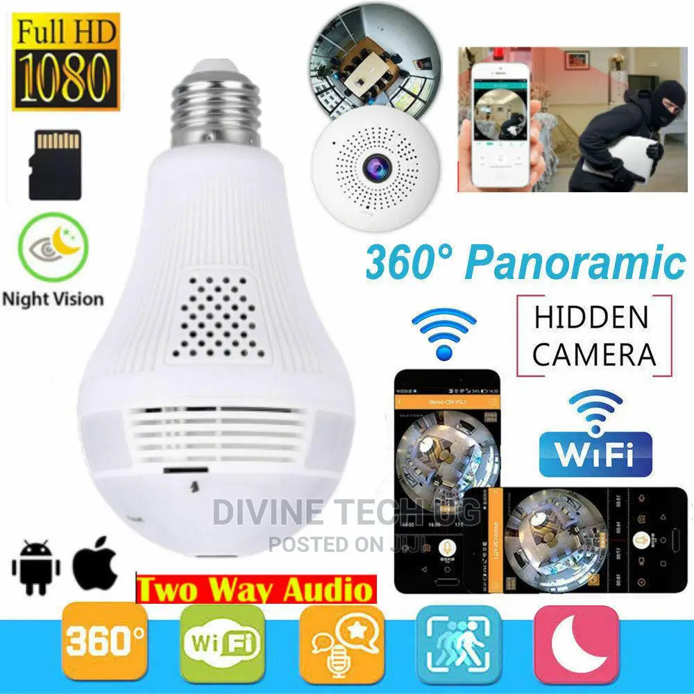 1080P Wireless 360° Panoramic Fisheye Bulb Light Camera
