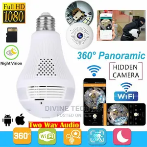 1080P Wireless 360° Panoramic Fisheye Bulb Light Camera