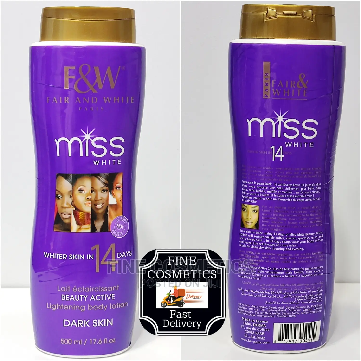 Original Fair And White Miss White 14days Body Lotion 500 Ml
