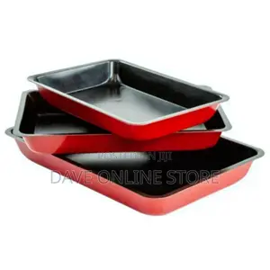 3 Pieces Cake Mould Non-Stick Baking Pans Rectangle