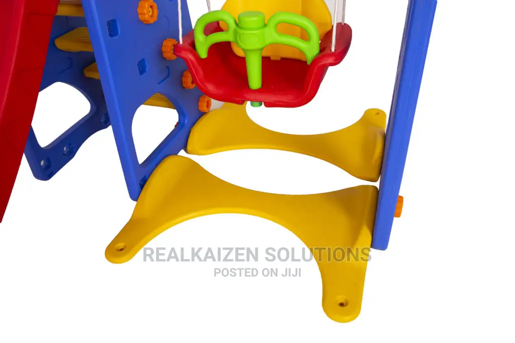 Outdoor Plastic Colourful Kid Swing Slide Basketball Hoop