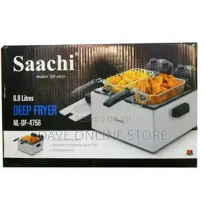 Saachi Stainless Steel Double Deep Fryer 6.0 Litres -