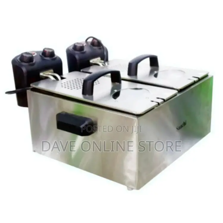 Saachi Stainless Steel Double Deep Fryer 6.0 Litres -