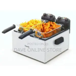 Photo - Saachi Stainless Steel Double Deep Fryer 6.0 Litres -