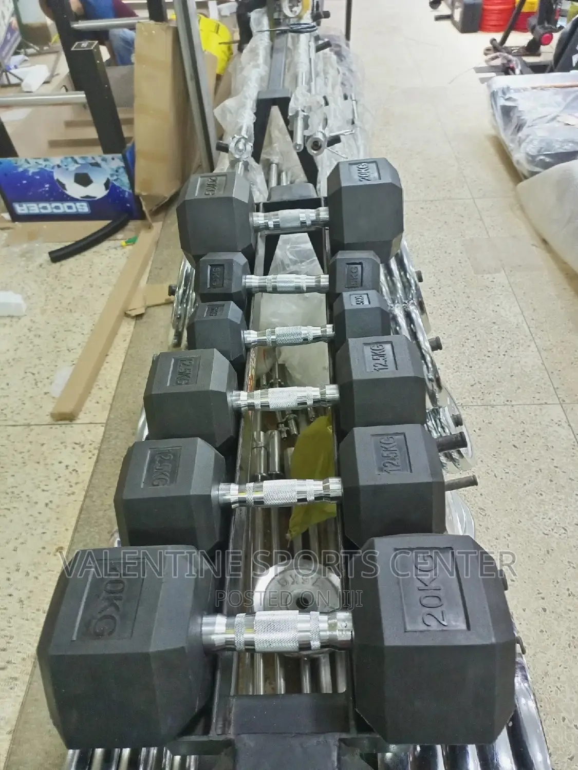All Kg of Dumbbells Black Original Material
