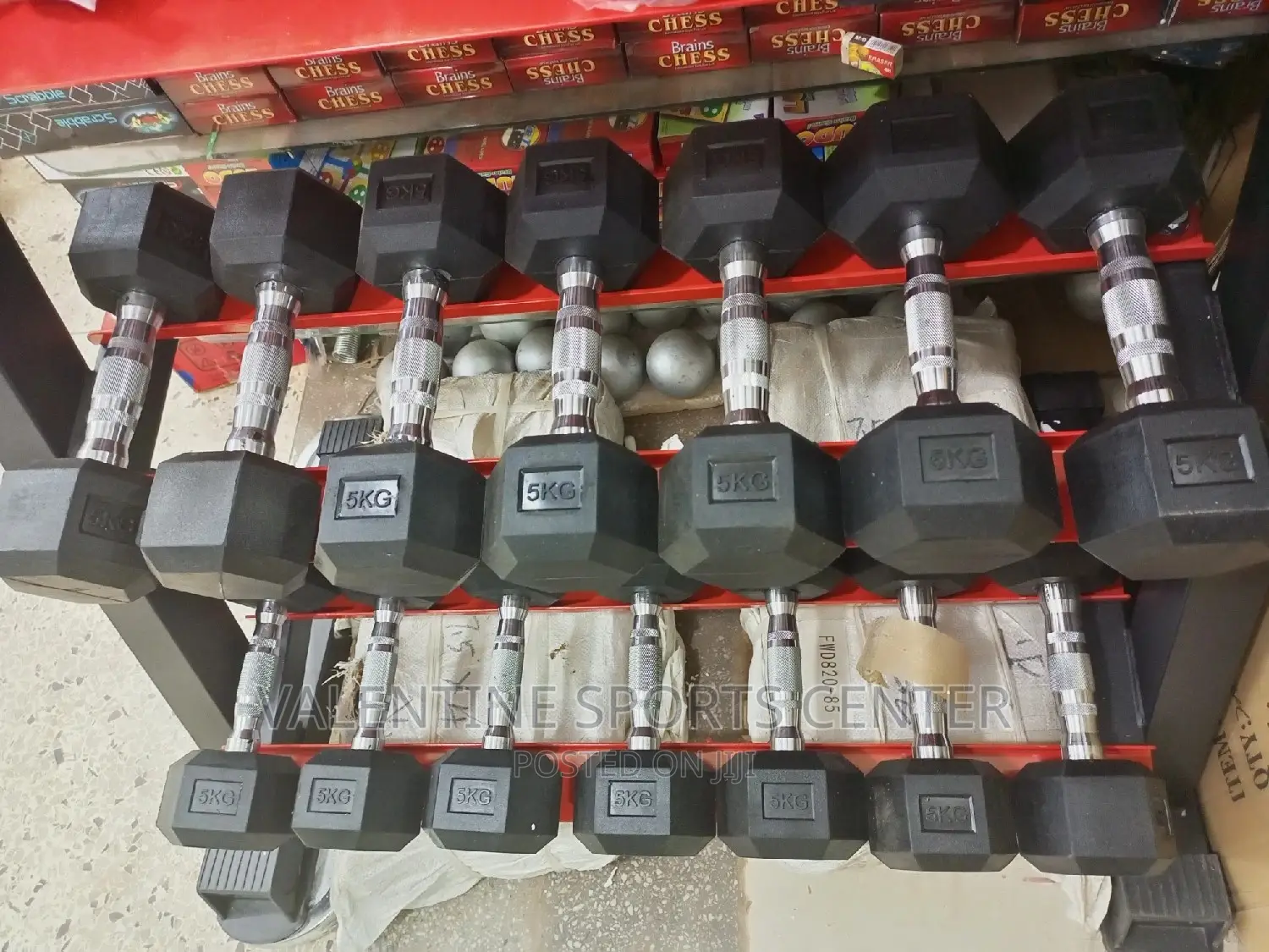 All Kg of Dumbbells Black Original Material