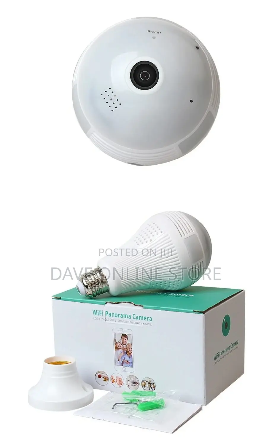 Wireless IP Wifi Panoramic Security CCTV Bulb Spy Camera