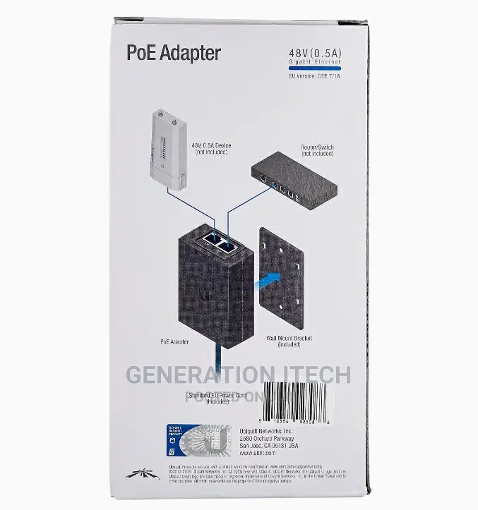 Ubiquiti Networks 48V Poe Adapter With Gigabit LAN Port