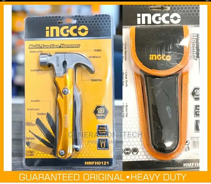 Ingco Hmfh0121 Multi-function Hammer With Pouch