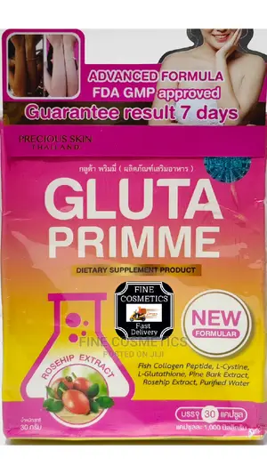 Gluta Primme 2000000mg Skin Whitening Capsules With Collagen