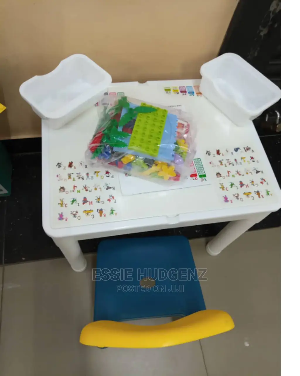 Kids Building Blocks Table and Chair