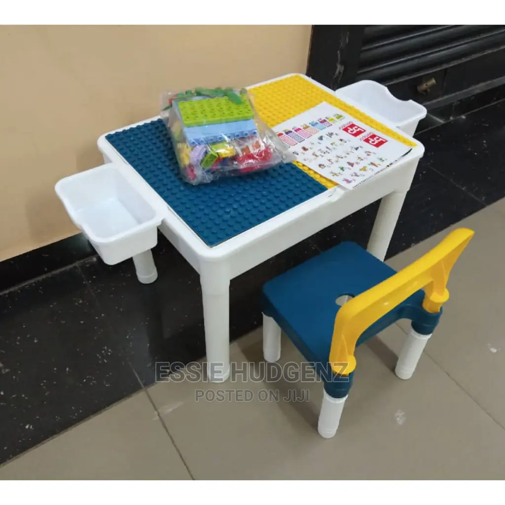 Kids Building Blocks Table and Chair