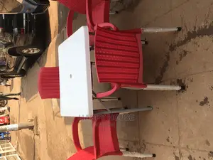 Set of Table and 4 Plastic Chairs