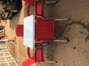 Set of Table and 4 Plastic Chairs