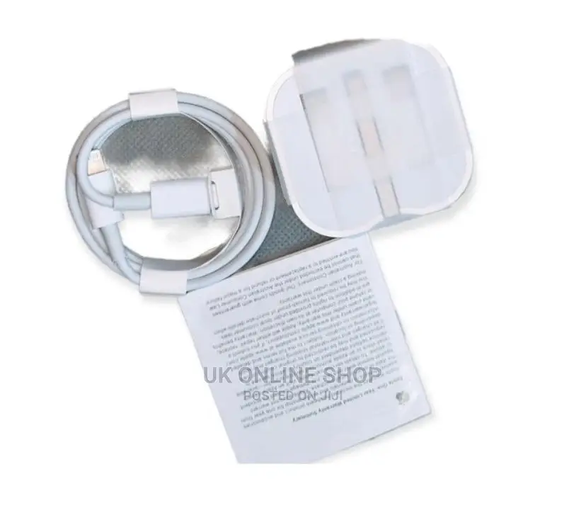 White iPhone 12 Pro Max 20 Watt Fast Charger